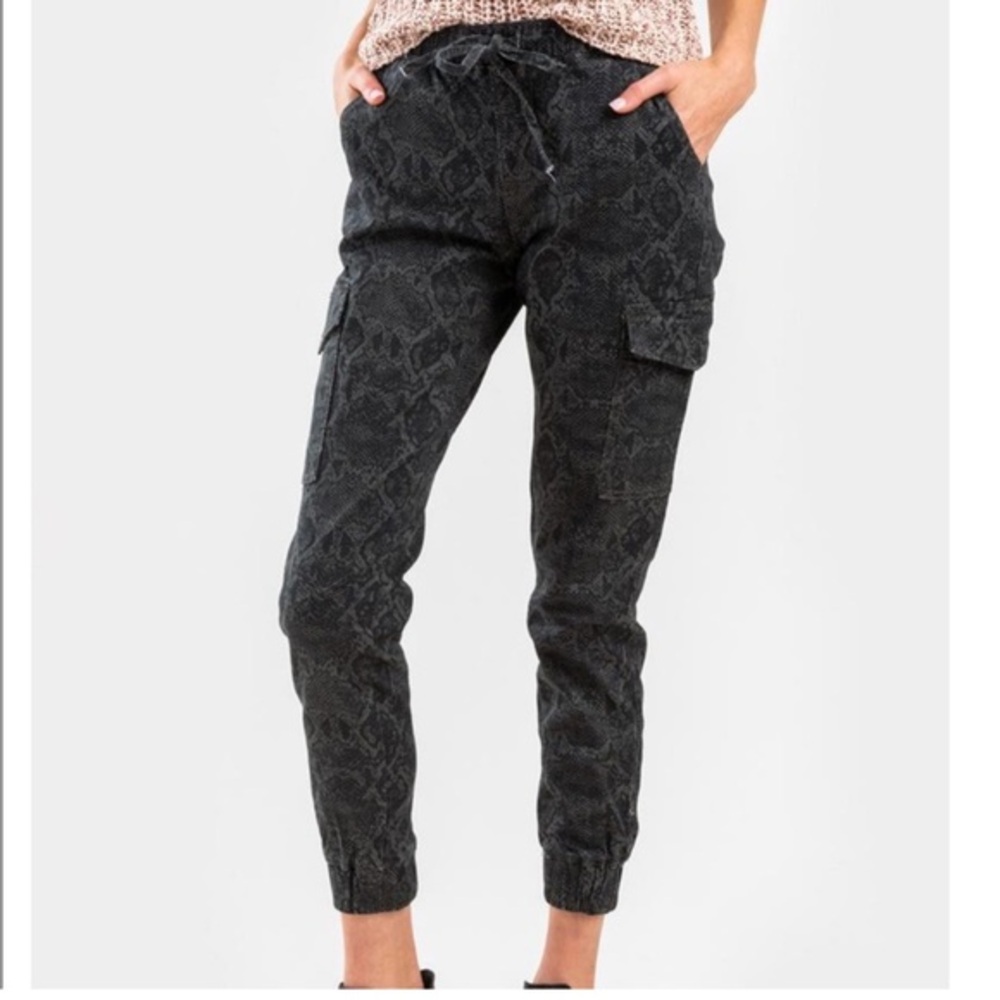 Almost Famous Snake Skin Pattern Joggers Pants